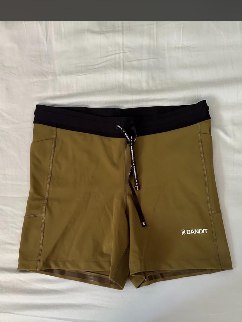 Bandit Women’s Olive Athletic Shorts with Black Waistband